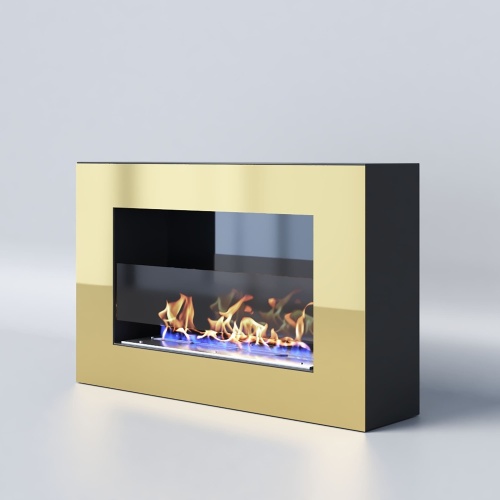 Биокамин "Русский огонь" Барокко 650N настенный с декоративным стеклом (стемалитом)