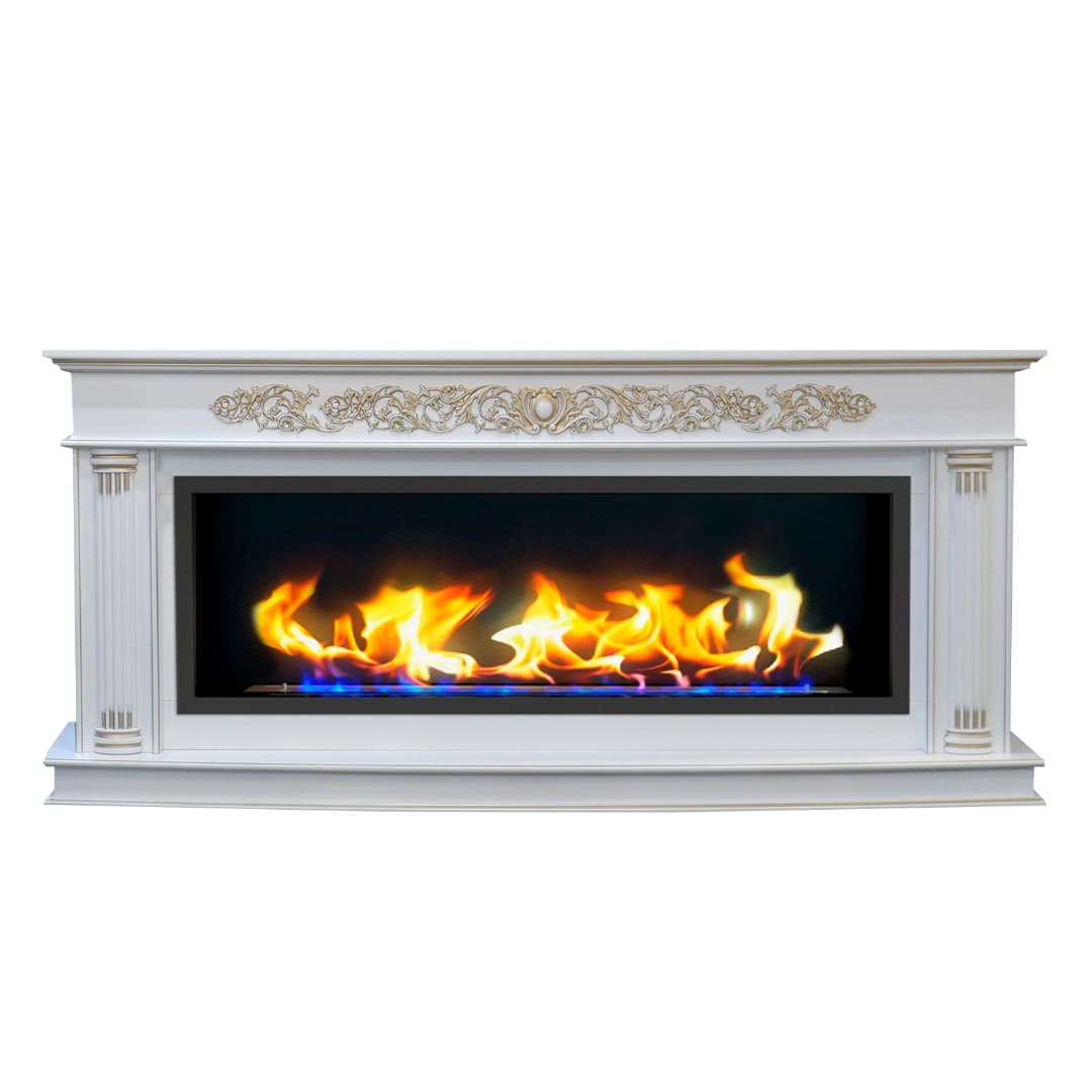 Биокамин в линейном портале "Русский огонь" Милан Люкс с защитным и декоративным стеклом по цене 111 450 руб.