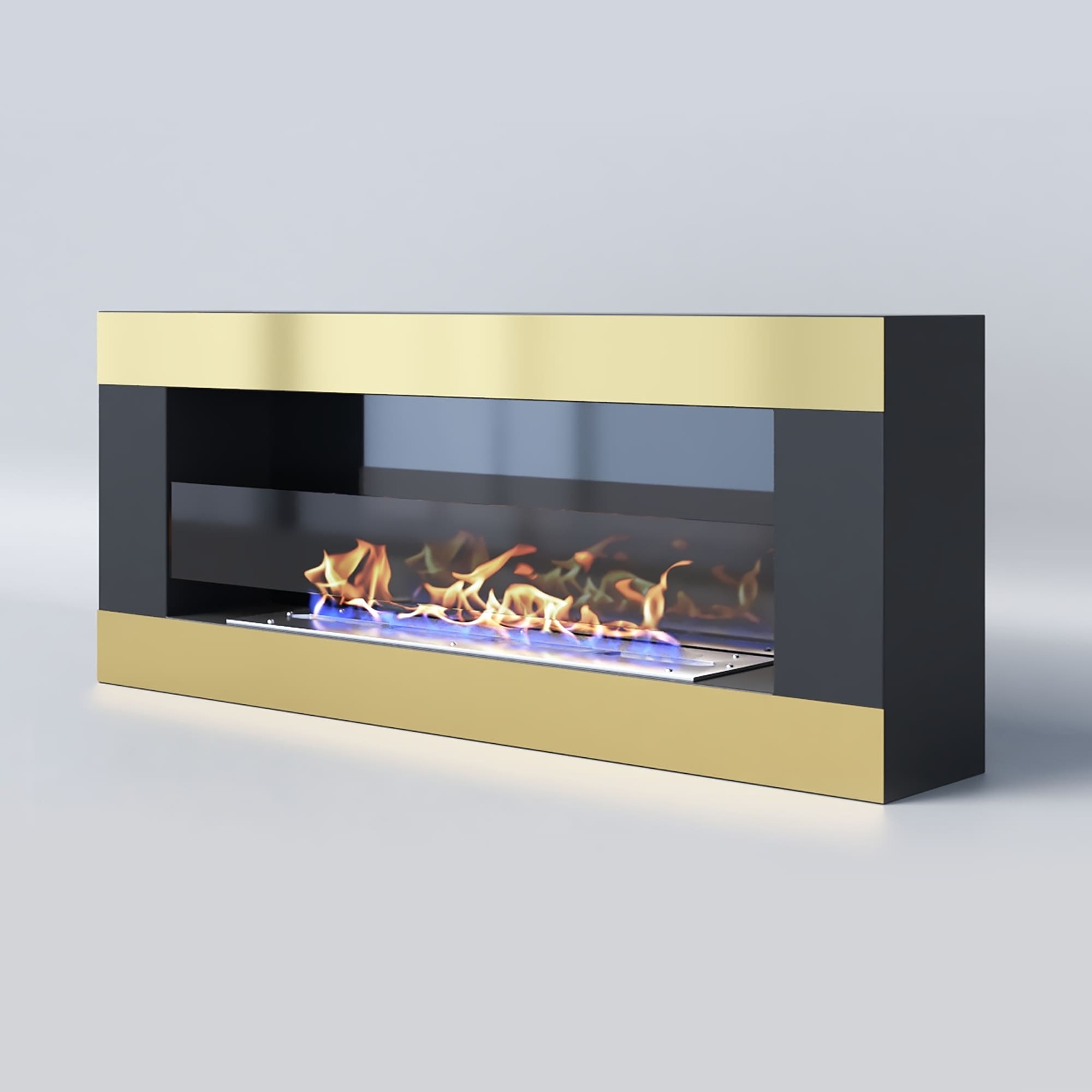 Биокамин "Русский огонь" Голд 1100N настенный с защитным и декоративным стеклом по цене 51 100 руб.