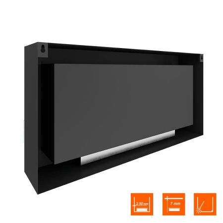 Биокамин SteelHeat WALL ONE 1100 черный, стекло по цене 39 060 руб.