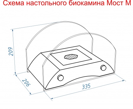 Настольный биокамин Lux Fire "Пушкинский мост" M Чёрный Настольный биокамин Lux Fire "Пушкинский мост" M Чёрный по цене 19 602 руб.