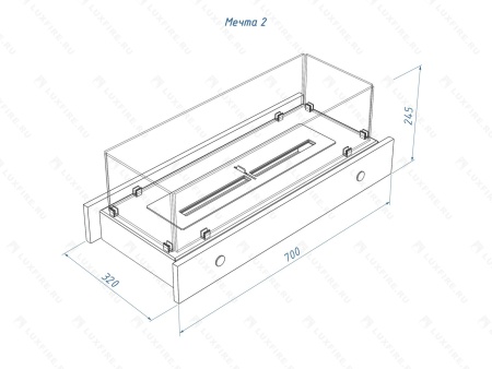 Настольный биокамин Lux Fire "Мечта №2" по цене 66 429 руб.