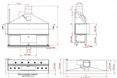 Газовая топка Vero Design NI G5 H1 
Газовая топка Vero Design NI G5 H1