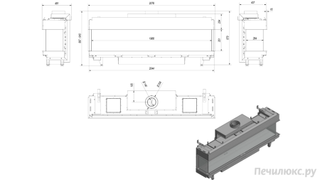 Газовая топка Kratki LEO/LP/200/LPG (баллонный газ) Газовая топка Kratki LEO/LP/200/LPG (баллонный газ)
