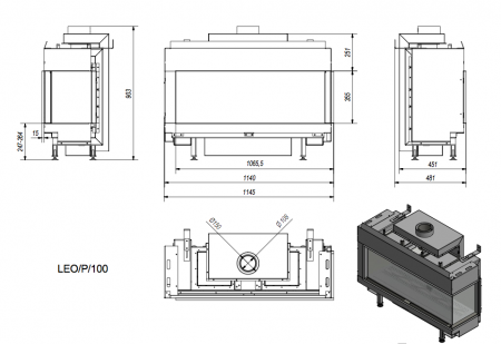 Газовая топка Kratki LEO/P/100/NG (магистральный газ) Газовая топка Kratki LEO/P/100/NG (магистральный газ)
